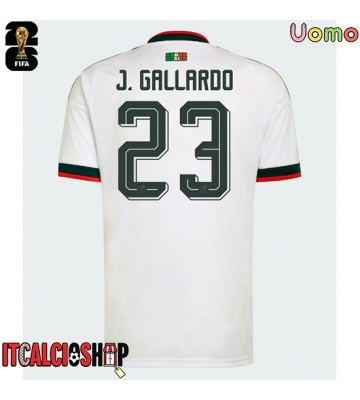 Messico Jesus Gallardo #23 Seconda Maglia Mondiali 2026 Manica Corta